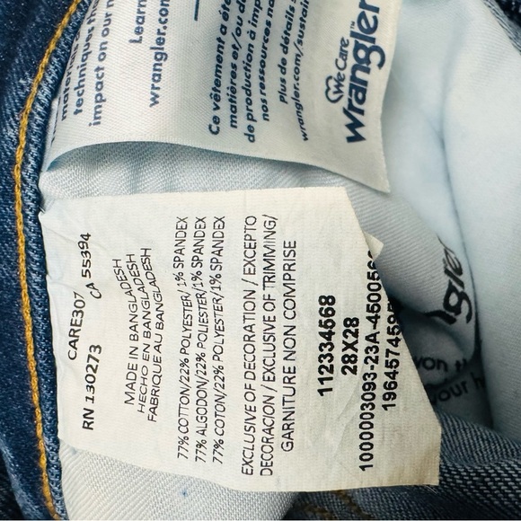 Wrangler Blue Straight Leg Jeans Classic Denim - Picture 7 of 7